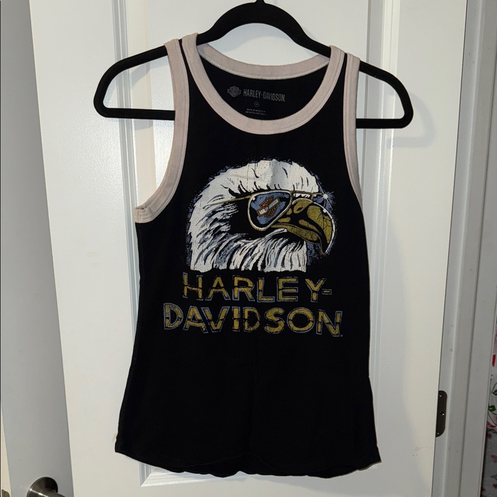 Harley-Davidson Black and White Tank Top